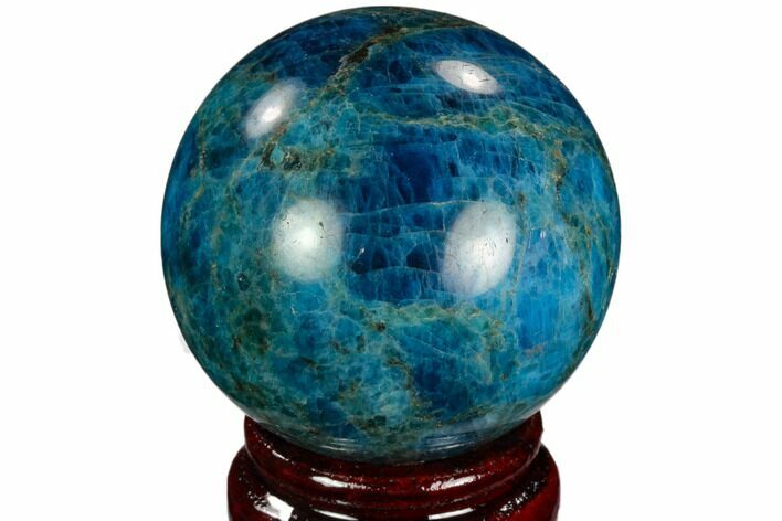 Bright Blue Apatite Sphere - Madagascar #121845